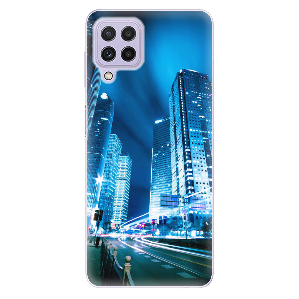 Odolné silikonové pouzdro iSaprio - Night City Blue - Samsung Galaxy A22