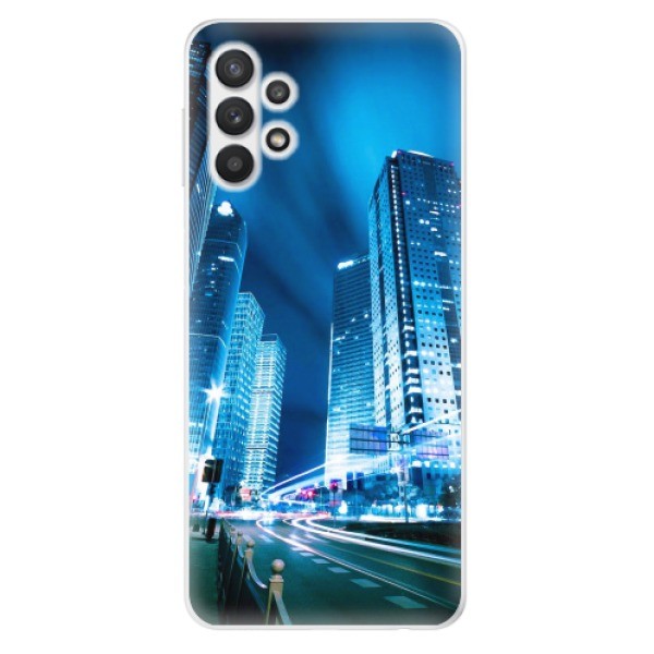 Odolné silikonové pouzdro iSaprio - Night City Blue - Samsung Galaxy A32 5G