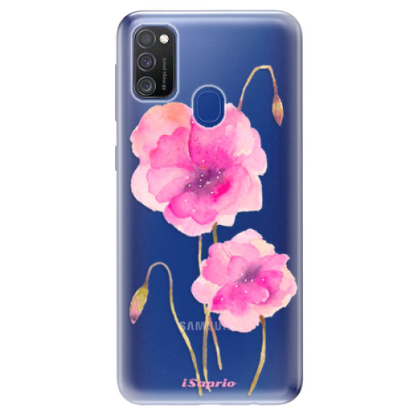 Odolné silikonové pouzdro iSaprio - Poppies 02 - Samsung Galaxy M21