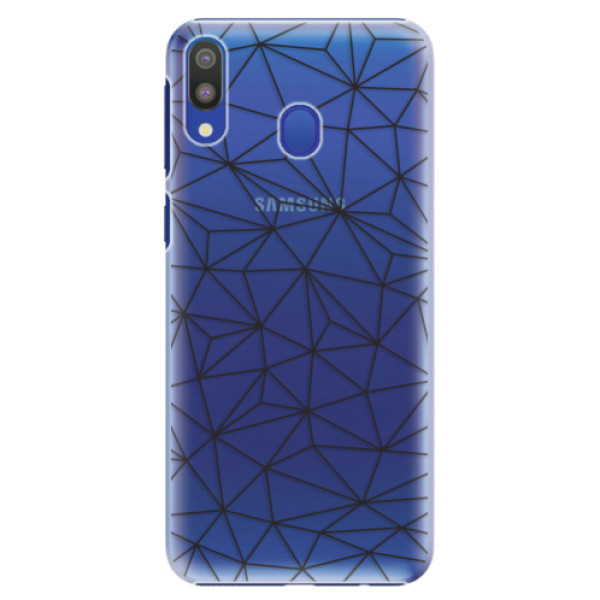 Plastové pouzdro iSaprio - Abstract Triangles 03 - black - Samsung Galaxy M20