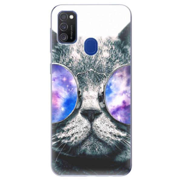 Odolné silikonové pouzdro iSaprio - Galaxy Cat - Samsung Galaxy M21