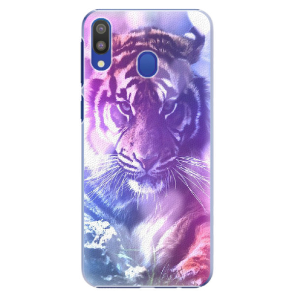 Plastové pouzdro iSaprio - Purple Tiger - Samsung Galaxy M20