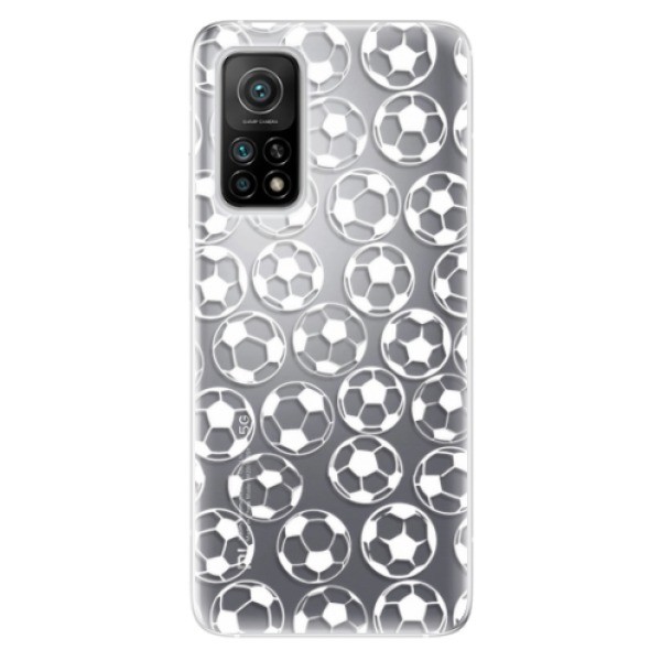 Odolné silikonové pouzdro iSaprio - Football pattern - white - Xiaomi Mi 10T / Mi 10T Pro