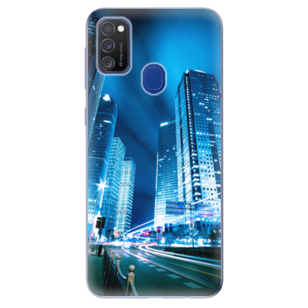 Odolné silikonové pouzdro iSaprio - Night City Blue - Samsung Galaxy M21