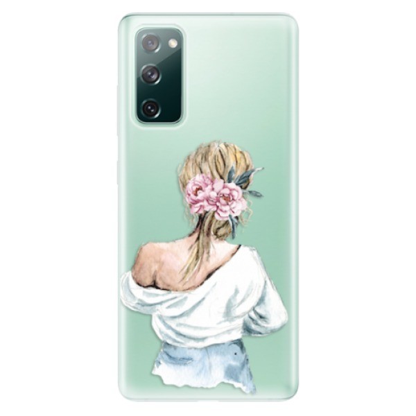 Odolné silikonové pouzdro iSaprio - Girl with flowers - Samsung Galaxy S20 FE