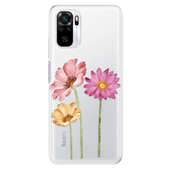 Odolné silikonové pouzdro iSaprio - Three Flowers - Xiaomi Redmi Note 10 / Note 10S