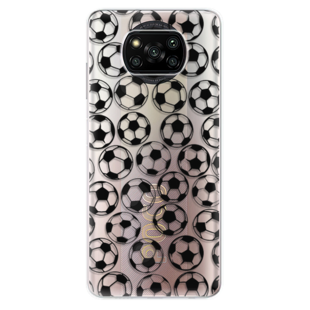 Odolné silikonové pouzdro iSaprio - Football pattern - black - Xiaomi Poco X3 Pro / X3 NFC