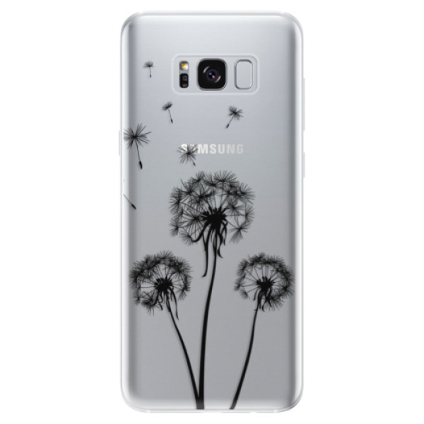 Odolné silikonové pouzdro iSaprio - Three Dandelions - black - Samsung Galaxy S8
