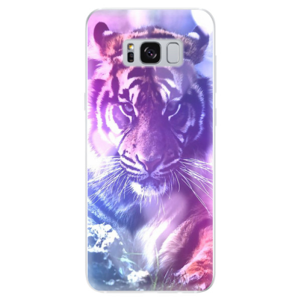 Odolné silikonové pouzdro iSaprio - Purple Tiger - Samsung Galaxy S8