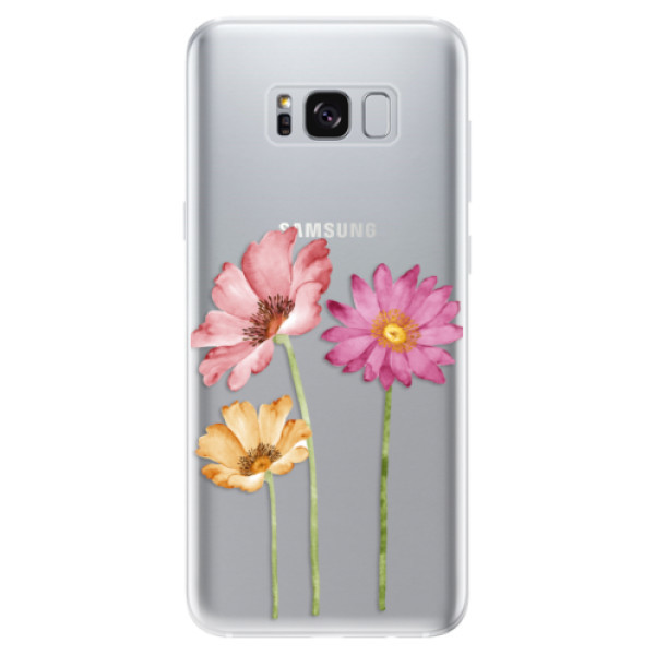 Odolné silikonové pouzdro iSaprio - Three Flowers - Samsung Galaxy S8