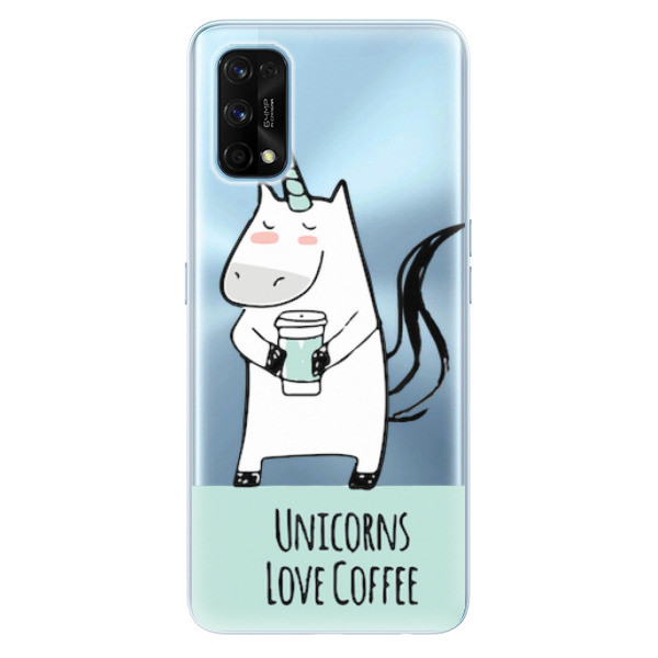 Odolné silikonové pouzdro iSaprio - Unicorns Love Coffee - Realme 7 Pro