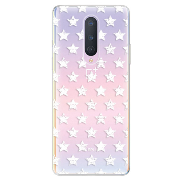 Odolné silikonové pouzdro iSaprio - Stars Pattern - white - OnePlus 8