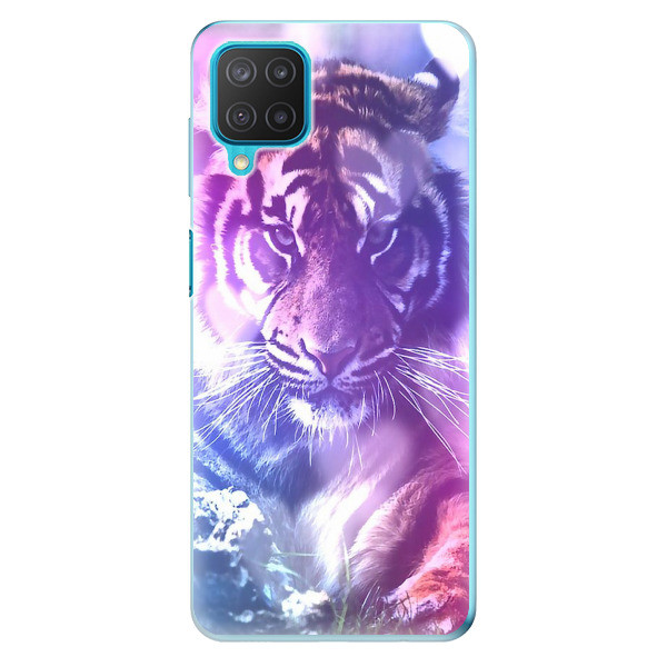 Odolné silikonové pouzdro iSaprio - Purple Tiger - Samsung Galaxy M12