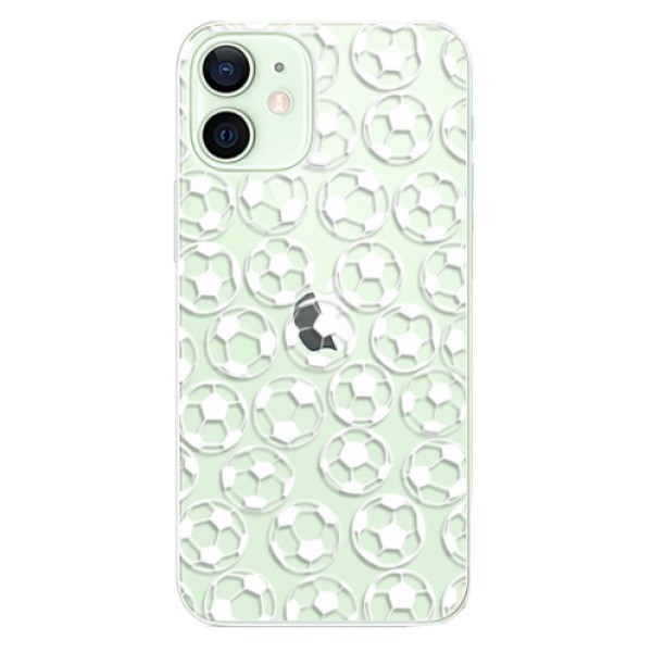 Odolné silikonové pouzdro iSaprio - Football pattern - white - iPhone 12 mini