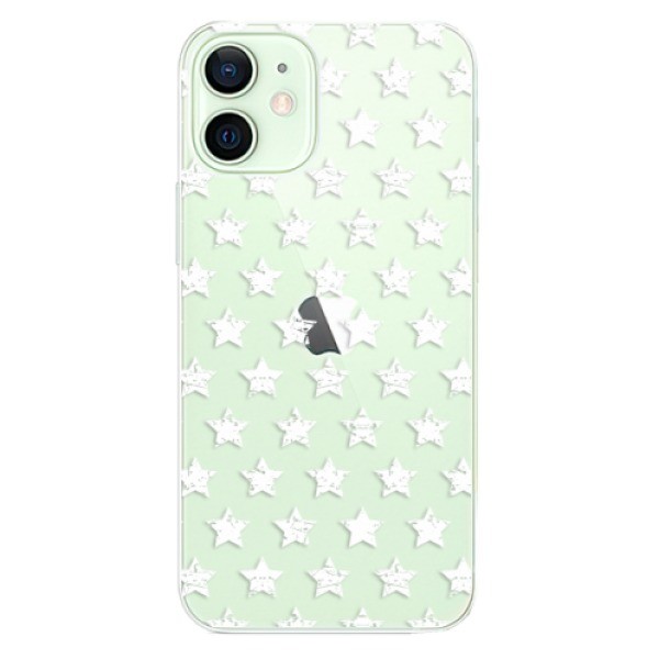Odolné silikonové pouzdro iSaprio - Stars Pattern - white - iPhone 12 mini