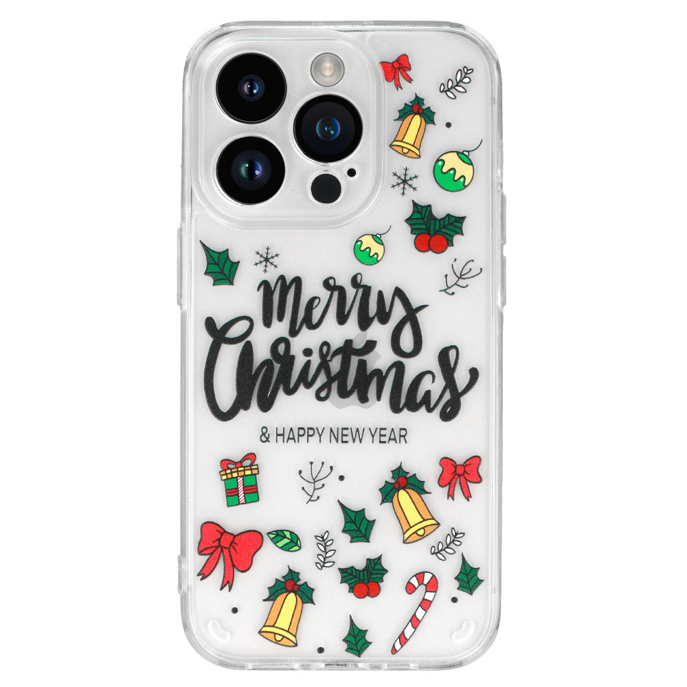 Tel Protect Christmas průhledné pouzdro pro iPhone 15 Pro Max - vzor 3 Vánoční ozdoby
