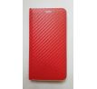 Kožené pouzdro CARBON pro Samsung Galaxy J6+ J610 - červené