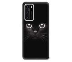 Odolné silikonové pouzdro iSaprio - Black Cat - Huawei P40