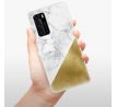 Odolné silikonové pouzdro iSaprio - Gold and WH Marble - Huawei P40