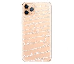 Odolné silikonové pouzdro iSaprio - Handwriting 01 - white - iPhone 11 Pro Max