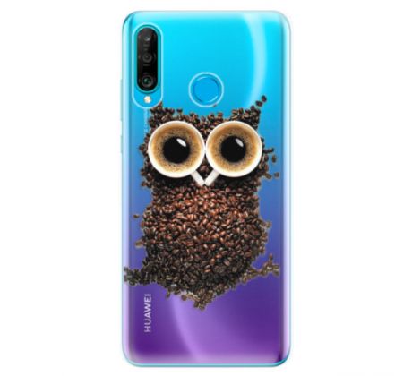 Odolné silikonové pouzdro iSaprio - Owl And Coffee - Huawei P30 Lite