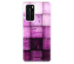 Odolné silikonové pouzdro iSaprio - Purple Squares - Huawei P40