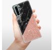 Odolné silikonové pouzdro iSaprio - Rose and Black Marble - Huawei P30 Pro