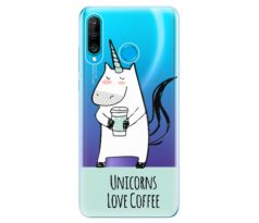 Odolné silikonové pouzdro iSaprio - Unicorns Love Coffee - Huawei P30 Lite
