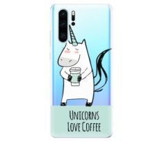 Odolné silikonové pouzdro iSaprio - Unicorns Love Coffee - Huawei P30 Pro