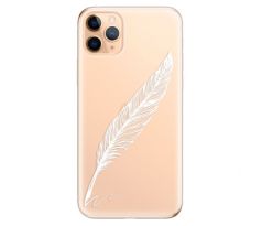 Odolné silikonové pouzdro iSaprio - Writing By Feather - white - iPhone 11 Pro Max