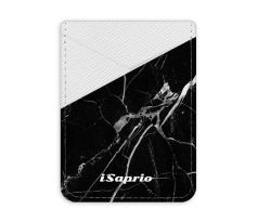 Pouzdro na kreditní karty iSaprio - Black Marble 18 - světlá nalepovací kapsa