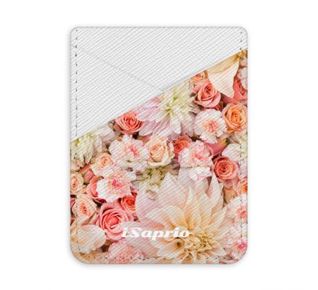 Pouzdro na kreditní karty iSaprio - Flower Pattern 06 - světlá nalepovací kapsa