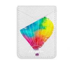 Pouzdro na kreditní karty iSaprio - Flying Baloon 01 - světlá nalepovací kapsa
