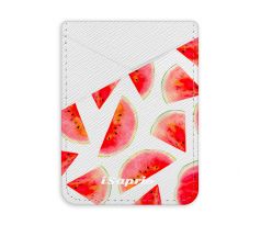 Pouzdro na kreditní karty iSaprio - Melon Pattern 02 - světlá nalepovací kapsa