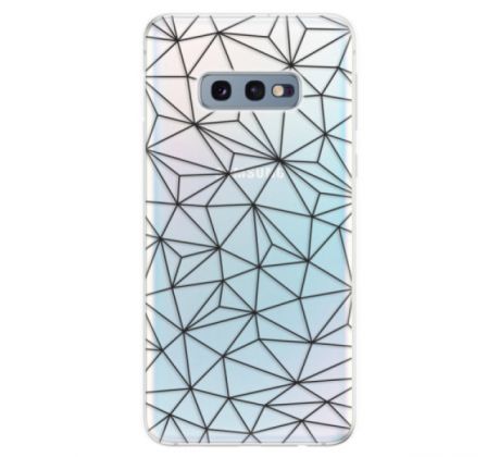 Odolné silikonové pouzdro iSaprio - Abstract Triangles 03 - black - Samsung Galaxy S10e