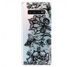 Odolné silikonové pouzdro iSaprio - Black Lace - Samsung Galaxy S10+