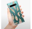 Odolné silikonové pouzdro iSaprio - Feather pattern 02 - Samsung Galaxy S10
