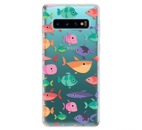 Odolné silikonové pouzdro iSaprio - Fish pattern 01 - Samsung Galaxy S10