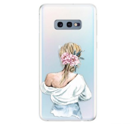 Odolné silikonové pouzdro iSaprio - Girl with flowers - Samsung Galaxy S10e
