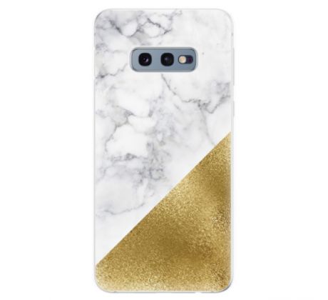 Odolné silikonové pouzdro iSaprio - Gold and WH Marble - Samsung Galaxy S10e
