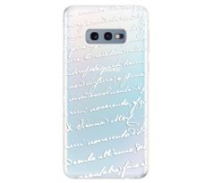 Odolné silikonové pouzdro iSaprio - Handwriting 01 - white - Samsung Galaxy S10e