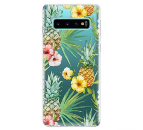 Odolné silikonové pouzdro iSaprio - Pineapple Pattern 02 - Samsung Galaxy S10