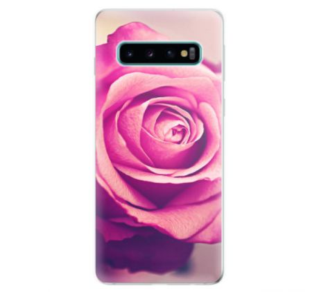 Odolné silikonové pouzdro iSaprio - Pink Rose - Samsung Galaxy S10