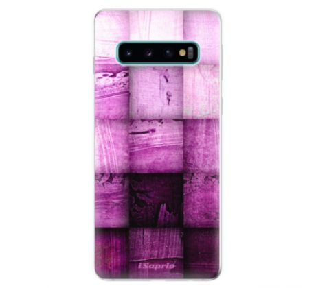 Odolné silikonové pouzdro iSaprio - Purple Squares - Samsung Galaxy S10