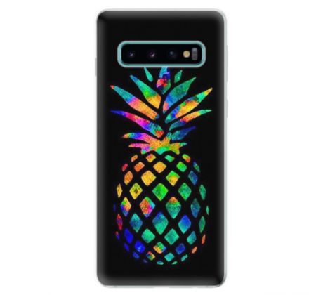 Odolné silikonové pouzdro iSaprio - Rainbow Pineapple - Samsung Galaxy S10
