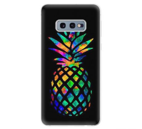 Odolné silikonové pouzdro iSaprio - Rainbow Pineapple - Samsung Galaxy S10e