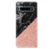 Odolné silikonové pouzdro iSaprio - Rose and Black Marble - Samsung Galaxy S10