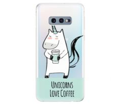 Odolné silikonové pouzdro iSaprio - Unicorns Love Coffee - Samsung Galaxy S10e