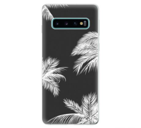 Odolné silikonové pouzdro iSaprio - White Palm - Samsung Galaxy S10
