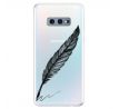 Odolné silikonové pouzdro iSaprio - Writing By Feather - black - Samsung Galaxy S10e